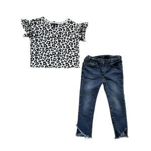 Joe's Jeans Animal Print Top + Jeans Outfit